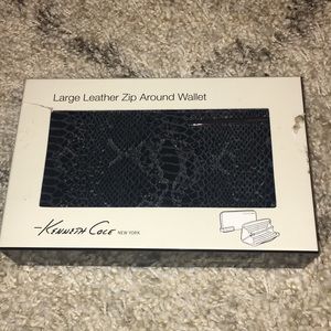 Large Leather Zip Around Wallet